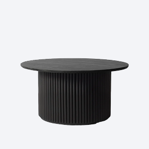 Round Black Fluted Table