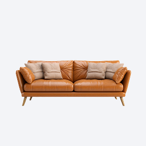 Faux Leather Sofa Couch