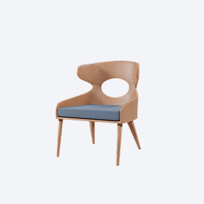 Wooden Accent Chair — view 1